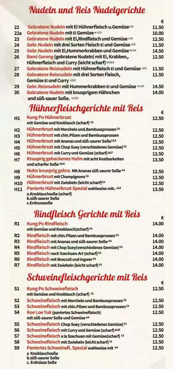 Speisekarte Kerpen Seite 2